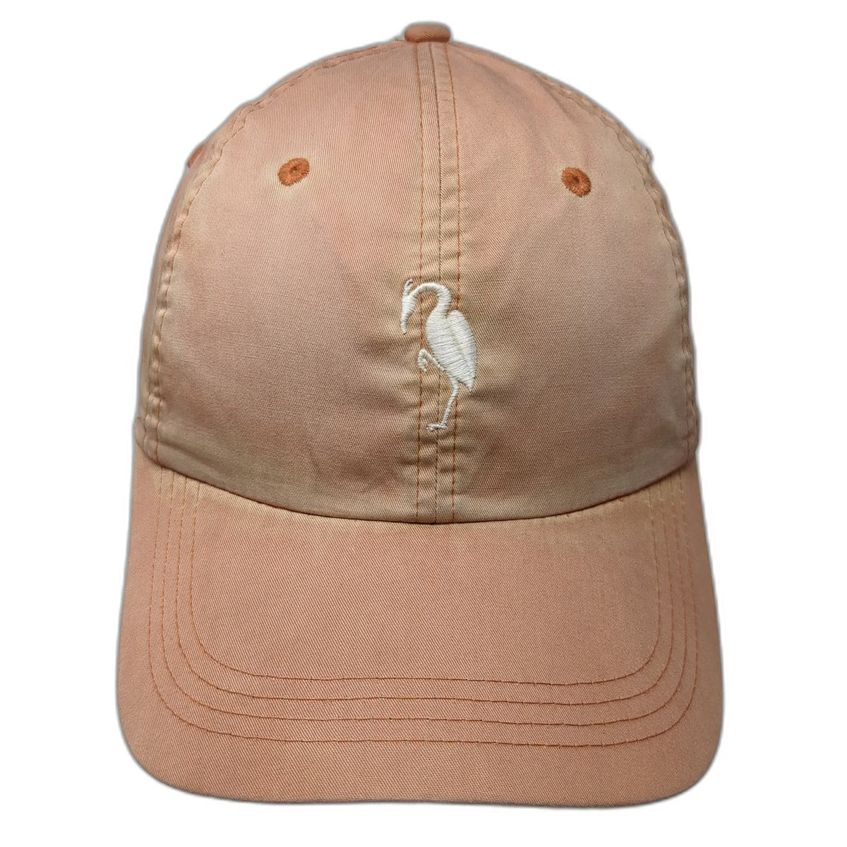 Ahead Baseball Cap Orange One Size Crane Creek Bird Embroidery Cotton Hat