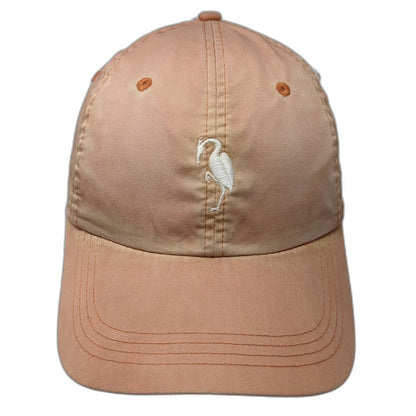 Ahead Baseball Cap Orange One Size Crane Creek Bird Embroidery Cotton Hat