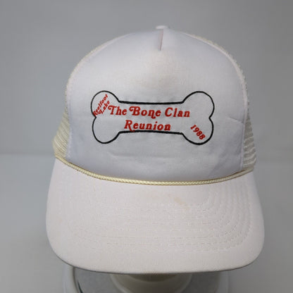Realfoot Lake The Bone Clan Reunion 1988 Snapback Trucker Hat White OS Mesh Rope