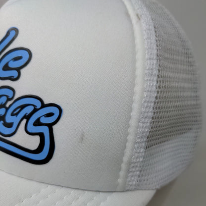 Sole Package Snapback Trucker Hat White One Size Adjustable Mesh Back Cotton