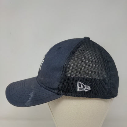 New Era Mens Fitted Mesh Back Hat Blue S-M Embroidered New York Yankees 39Thirty