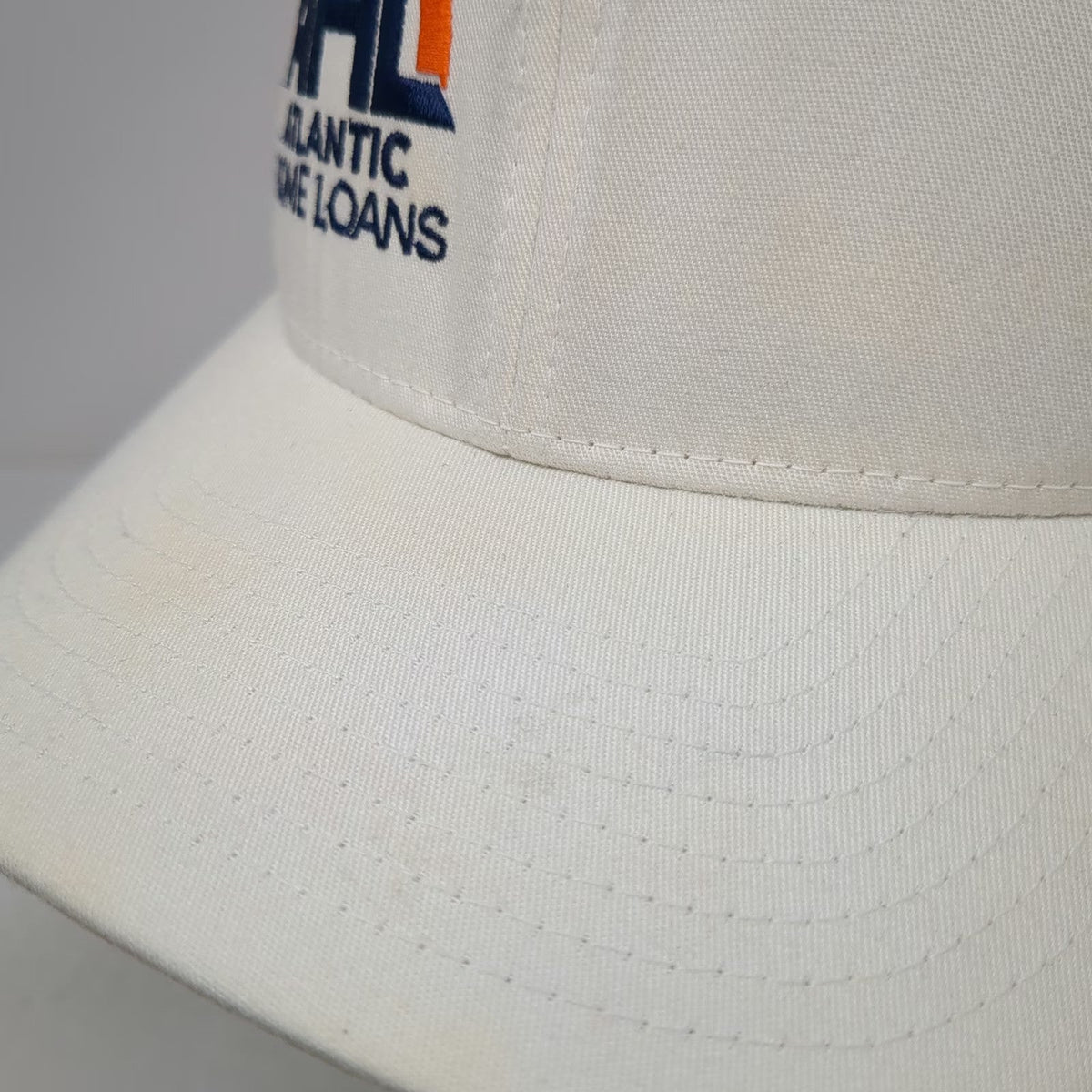 Yupoong Atlantic Home Loans Baseball Cap White Blue Orange One Size Mesh Hat