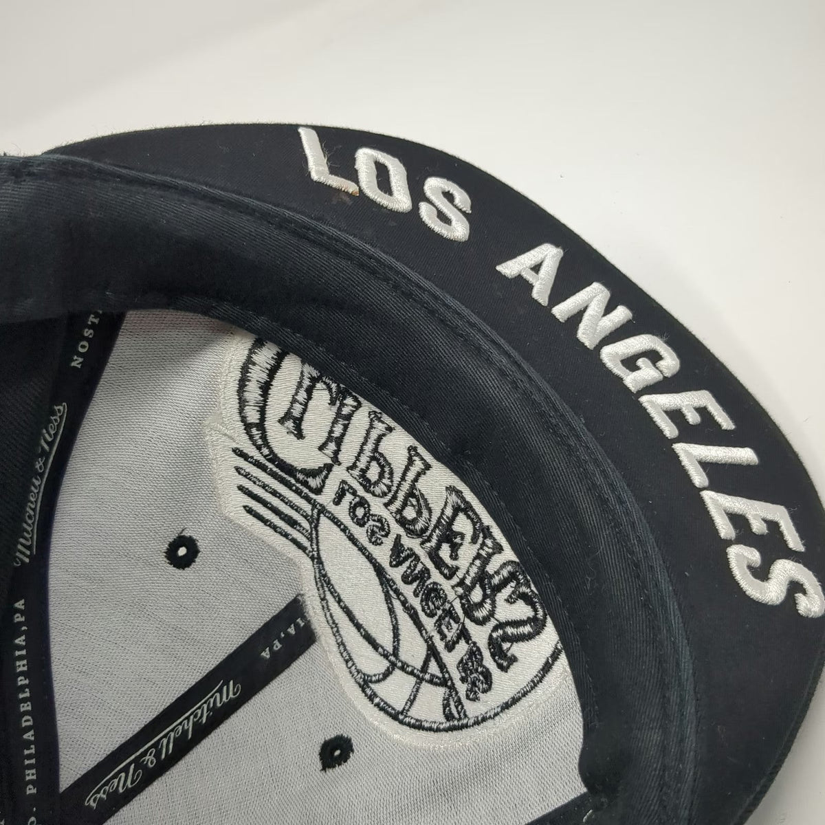 Mitchell & Ness NBA Los Angeles Clippers Snapback Black One Size Flat Brim Hat