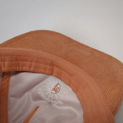 American Eagle 5 Panel Orange One Size Corduroy Paradise Sun Hat Slideback Strap