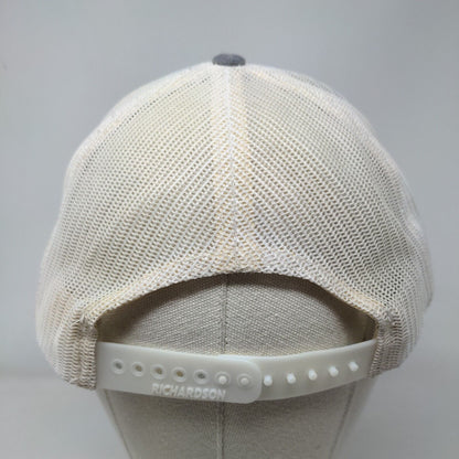 Richardson Snapback Mesh Back Trucker Hat Gray One Size Colorblock Blank