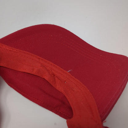 Mustangs Strapback Visor Hat Red One Size Adjustable Embroidered BWM