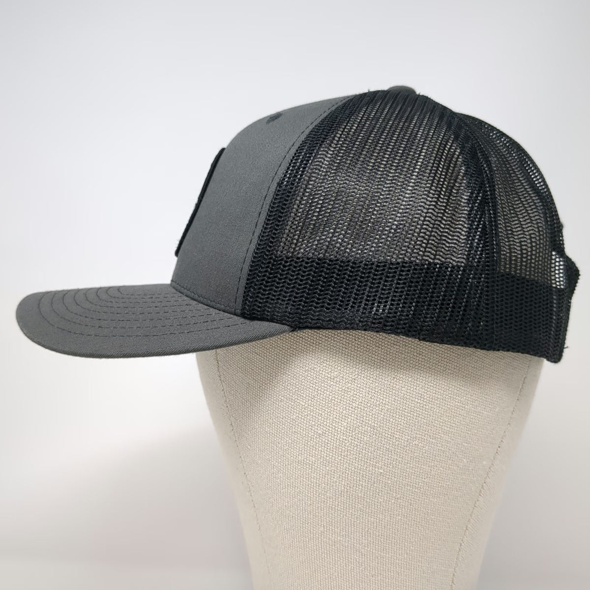 Yupoong Trucker Hat Gray One Size Oregon Mountains State Motto Mesh Snapback