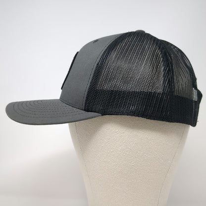 Yupoong Trucker Hat Gray One Size Oregon Mountains State Motto Mesh Snapback