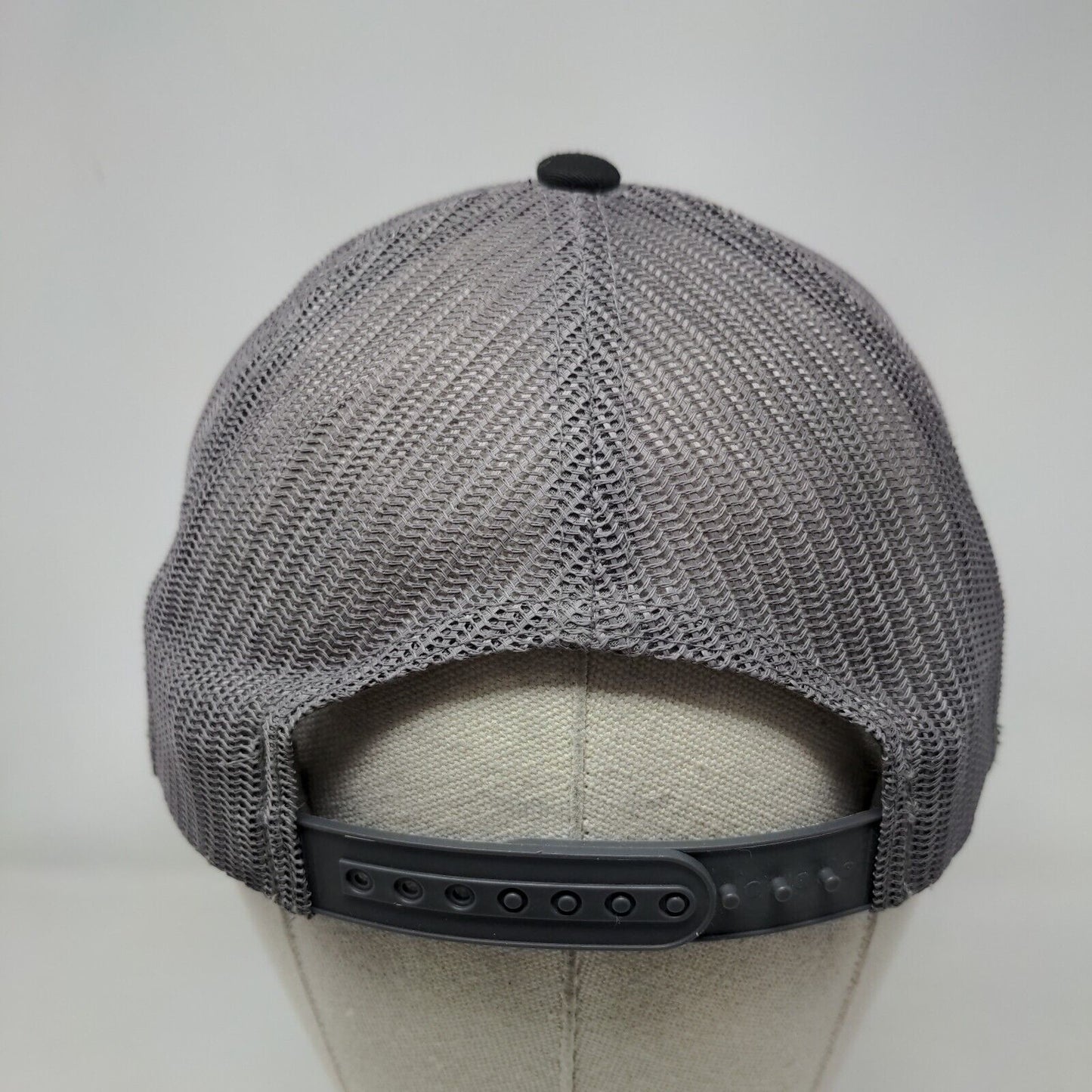 Unbranded Snapback Trucker Hat Black One Size Mesh Back Leather Patch