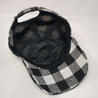 KBETHOS Baseball Cap Black White One Size Buffalo Plaid Checkered Slideback Hat