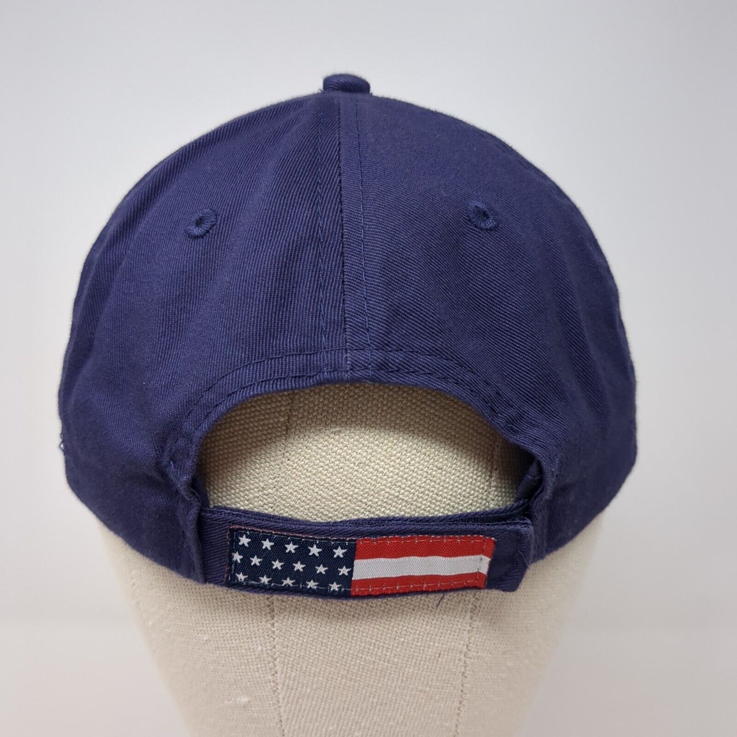 Port Authority Strapback Hat Blue One Size Embroidered Logo Adjustable