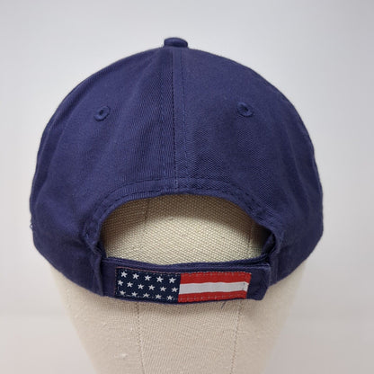 Port Authority Strapback Hat Blue One Size Embroidered Logo Adjustable