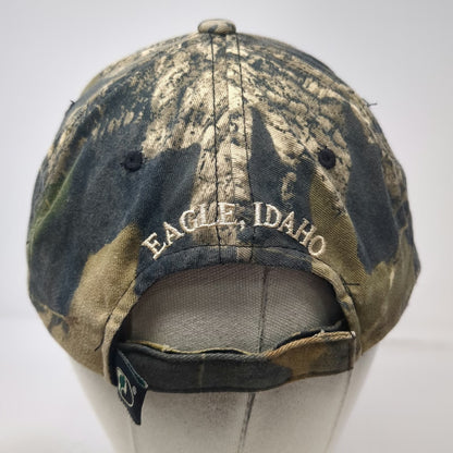 Port Authority Baseball Cap Green Red Gold OSFM Camo Eagle Idaho Steakhouse Hat