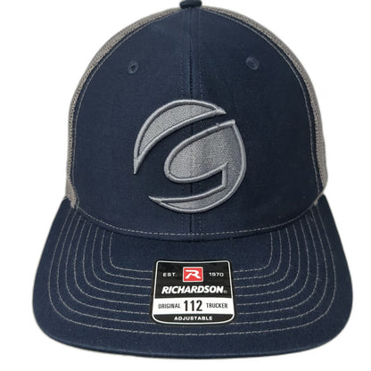 Richardson Trucker Hat Blue One Size Gray Mesh Snapback Indorama Ventures Logo