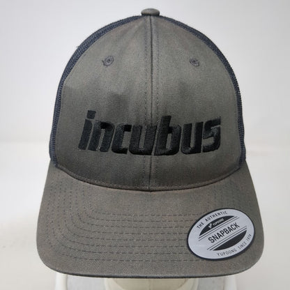 Yupoong Trucker Hat Gray One Size Incubus Band Logo Mesh Snapback Music Rock hat