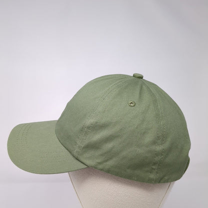 Unbranded Strapback Hat Green One Size Adjustable Blank Solid 6 Panel
