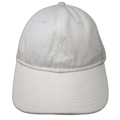 Jordan Baseball Cap White One Size Strapback Tonal Jumpman Logo Embroidered Hat