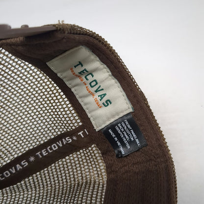 Tecovas Trucker Hat Brown OSFM Mesh Back Hot Country Hits Graphic Patch Snapback