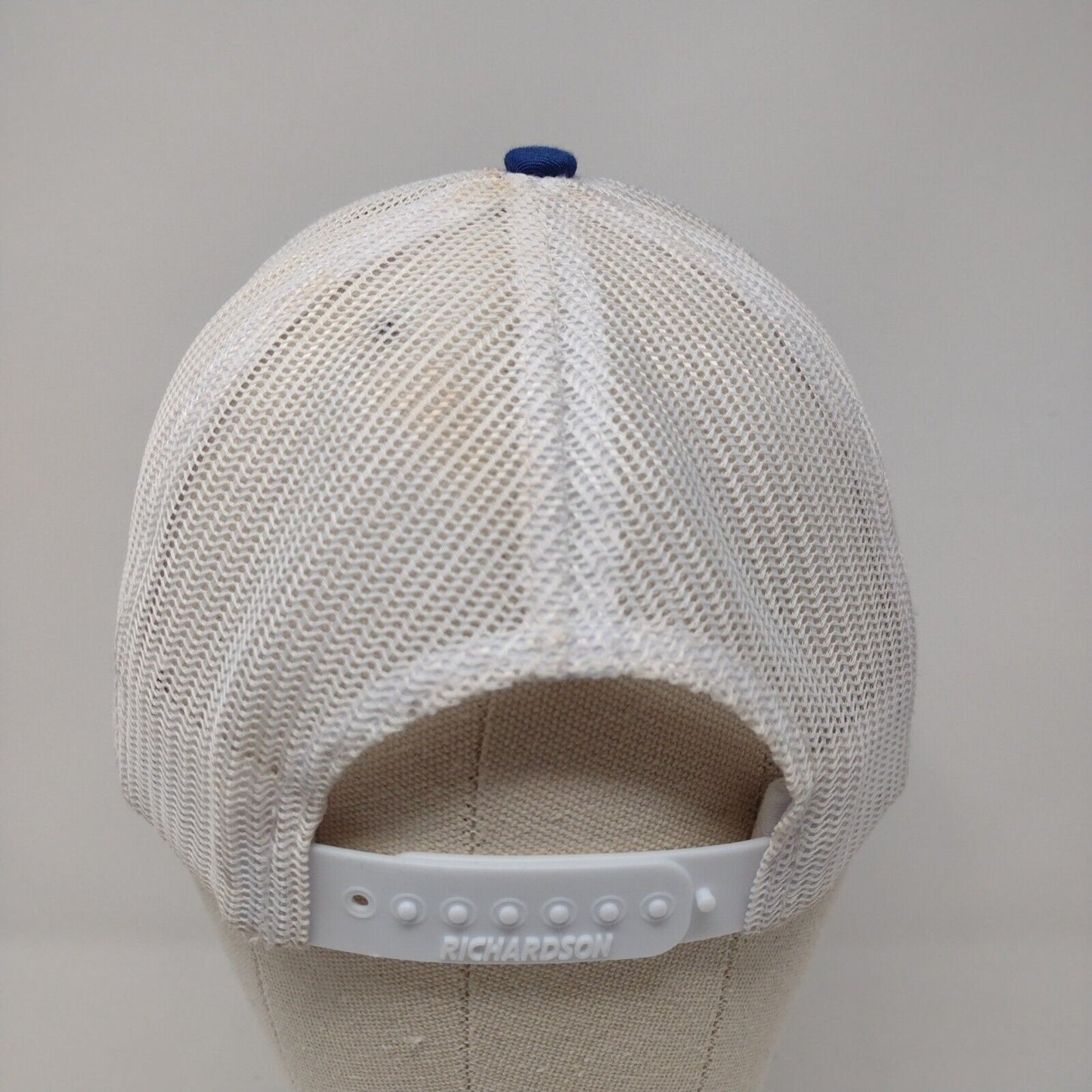 EB Snapback Trucker Hat Blue OSFA Adjustable Embroidered Mesh Back Richardson