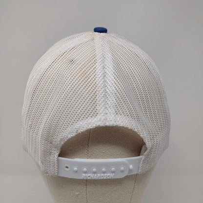 EB Snapback Trucker Hat Blue OSFA Adjustable Embroidered Mesh Back Richardson