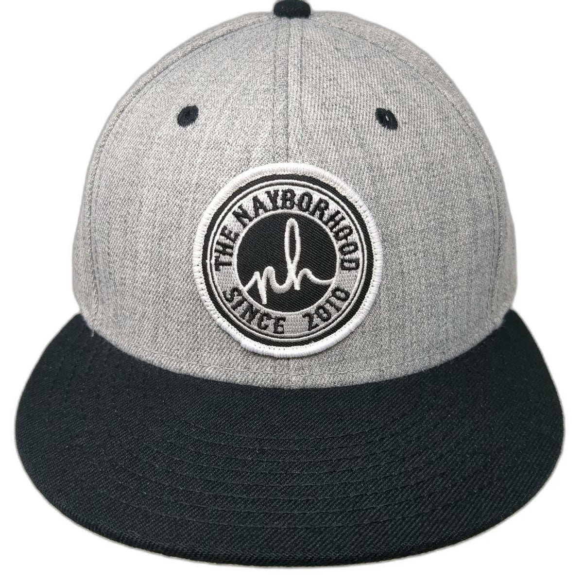 OTTO Snapback Hat Gray Black One Size Flat Brim Nayborhood Patch Logo 2010
