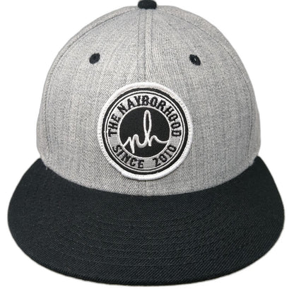 OTTO Snapback Hat Gray Black One Size Flat Brim Nayborhood Patch Logo 2010