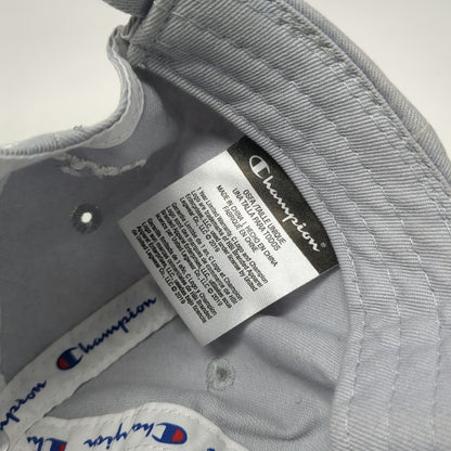 Champion Baseball Cap Gray One Size Slideback Embroidered Logo Cotton Hat