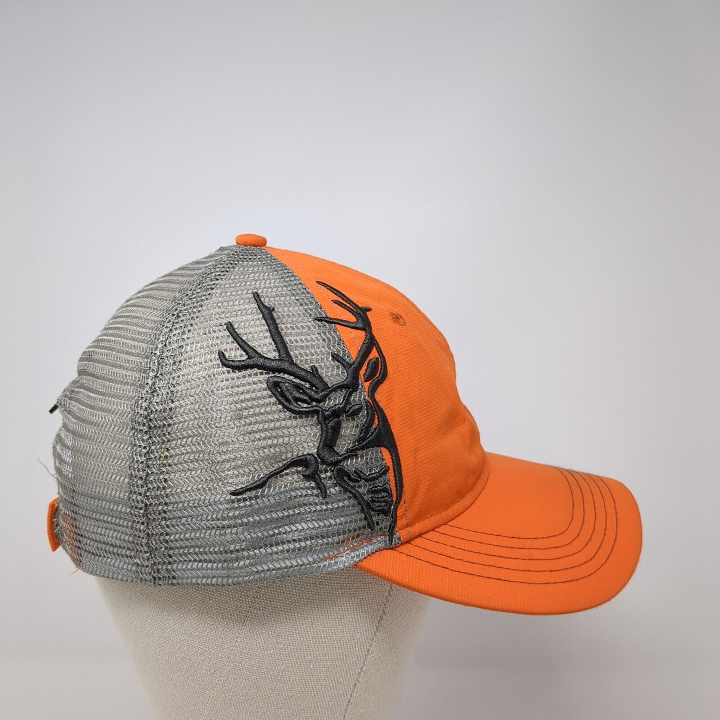 Dri-Duck Strapback Trucker Hat Orange One Size Mesh Back Wildlife Series