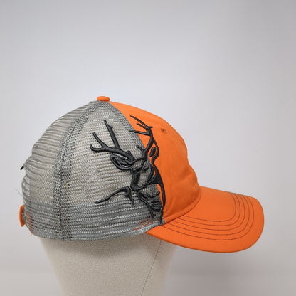 Dri-Duck Strapback Trucker Hat Orange One Size Mesh Back Wildlife Series