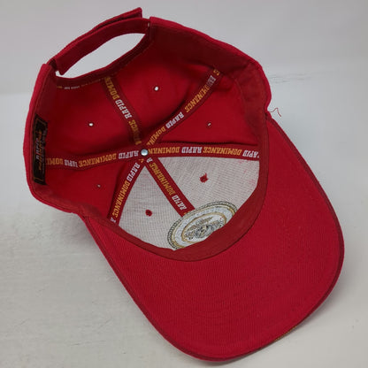 Rapid Dominance USMC Marine Corps Red One Size Baseball Cap Hat Strapback Gold