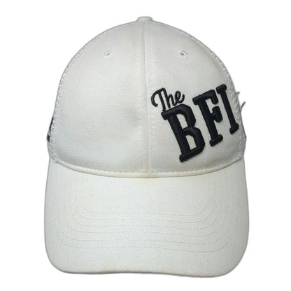 Cap America Trucker Hat White Black One Size BFI Bob Feist Invitational Roping