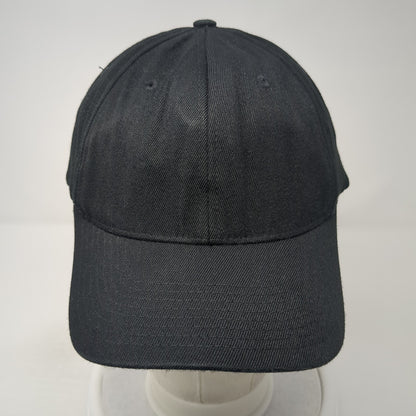 Richardson Fitted Baseball Cap Black One Size Lightweight 6 Panel Blank