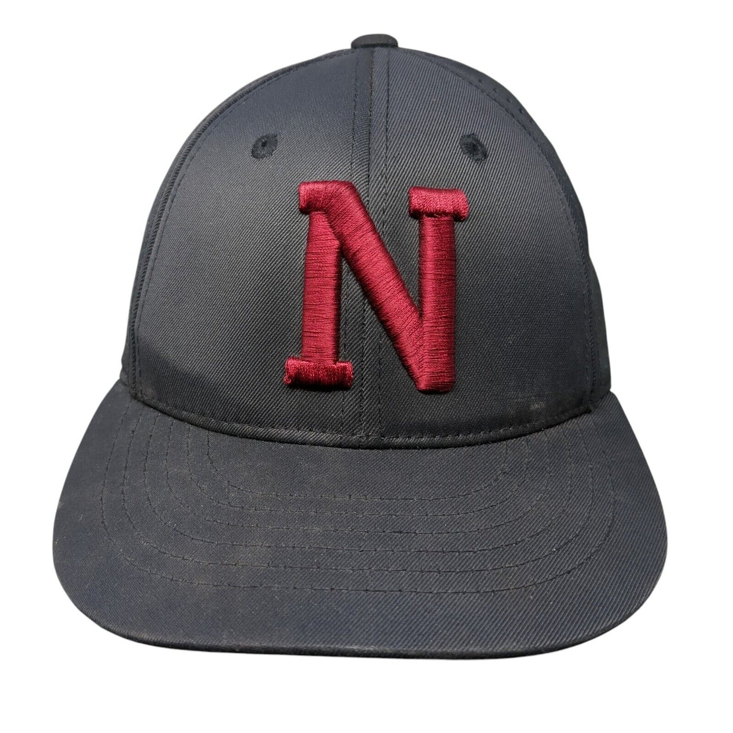 Letter N Fitted Hat Black XS Embroidered Flexfit Pacific Headwear
