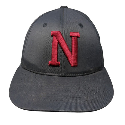Letter N Fitted Hat Black XS Embroidered Flexfit Pacific Headwear