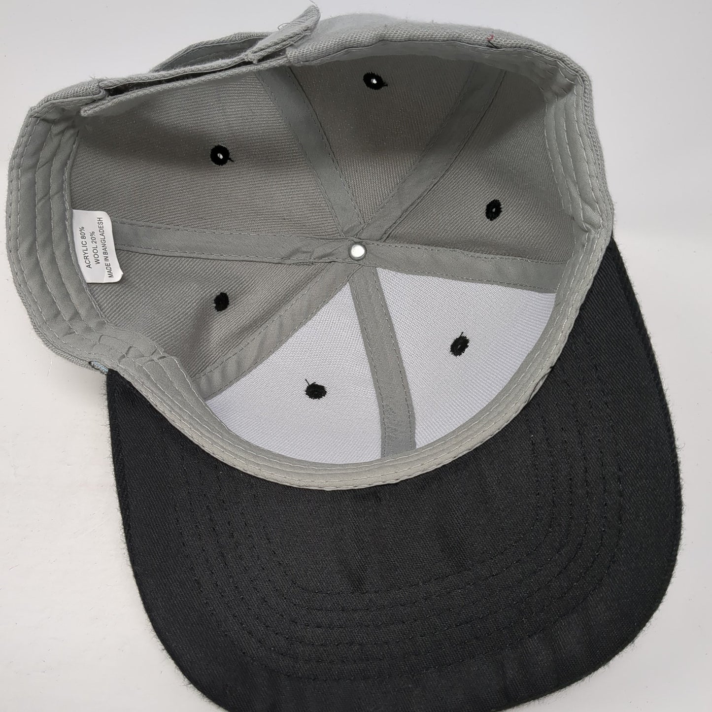 T-Bones Guns Strapback Hat Gray One Size Adjustable Colorblock Outdoor