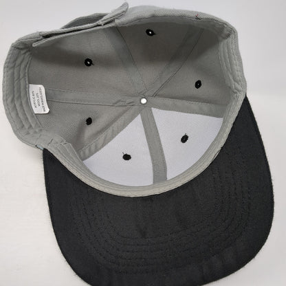 T-Bones Guns Strapback Hat Gray One Size Adjustable Colorblock Outdoor