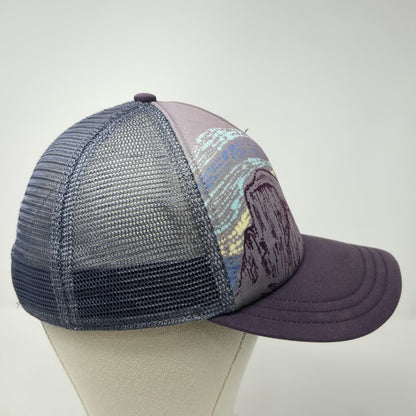 Patagonia Trucker Hat Purple One Size Half Dome Yosemite Graphic Snapback hat