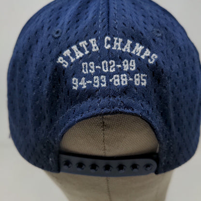 DeLong Men's Snapback Hat Blue Size M-L Embroidered Roncali Rebels Logo