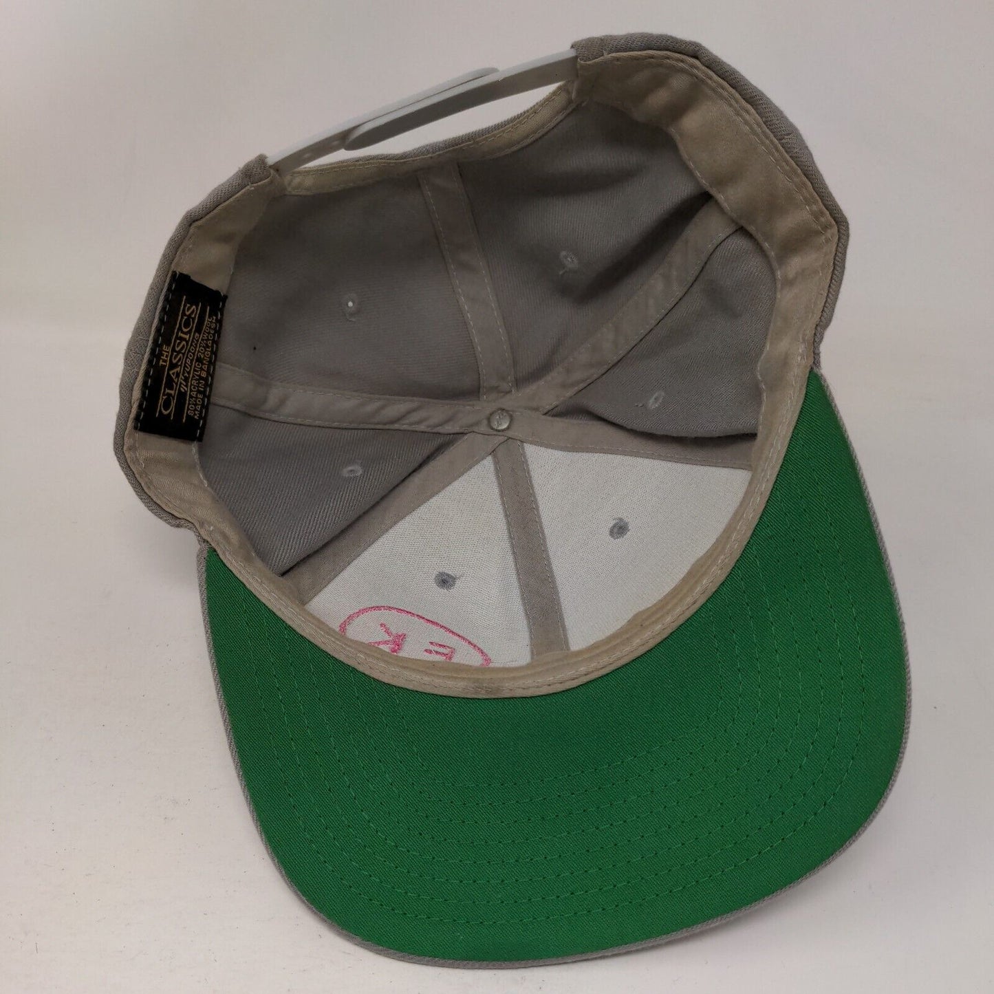 FK Logo Snapback Hat Gray One Size Embroidered The Classics Yupoong