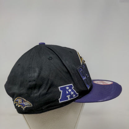 Baltimore Ravens Snapback Hat Black Purple Embroidered New Era 9Fifty Logo M/L