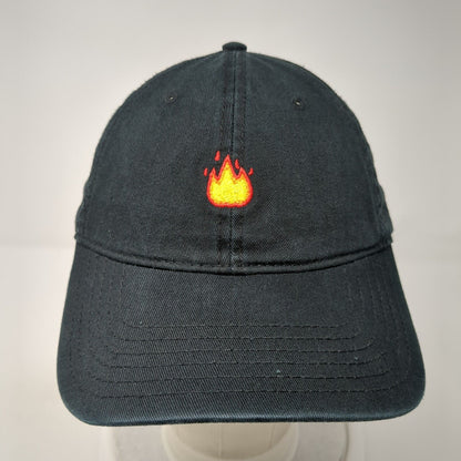 Fire Slideback Hat Black One Size Adjustable Embroidered Otto 6 Panel