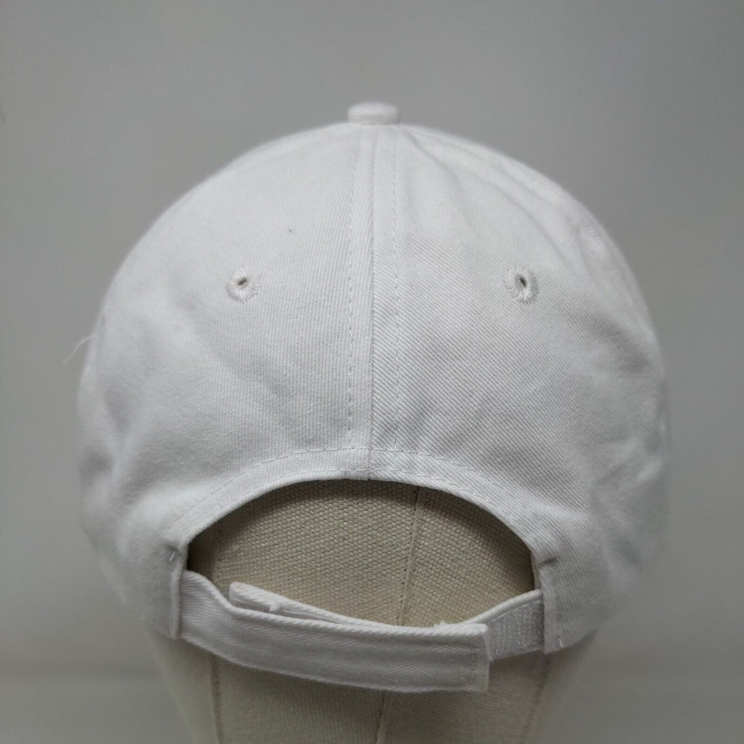 One & Only Palmilla Strapback Hat White One Size Embroidered 6 Panel