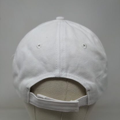 One & Only Palmilla Strapback Hat White One Size Embroidered 6 Panel