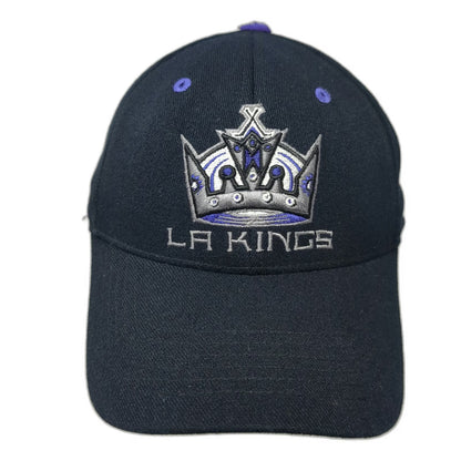 Los Angeles Kings NHL CCM Cap Black One Size Stretch Fit Crown Logo Center Ice