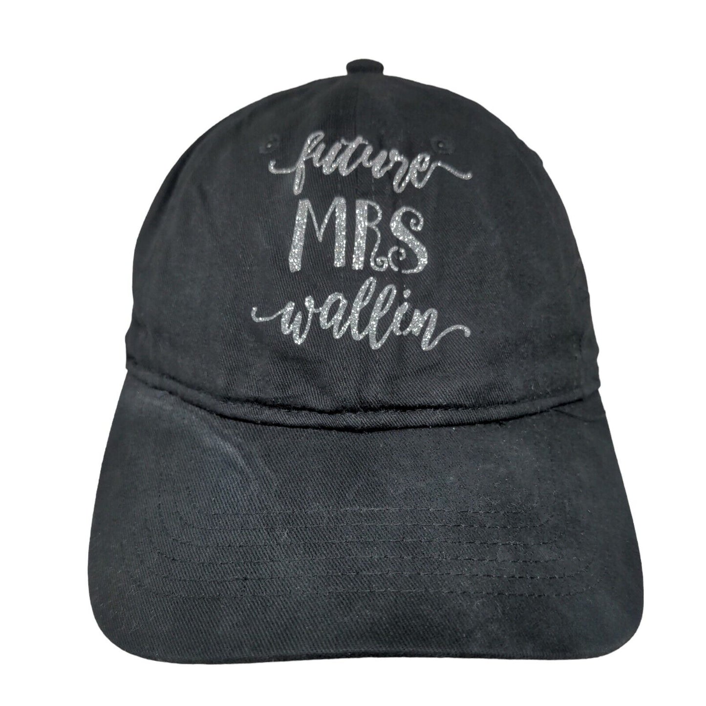 Future Mrs. Wallin Strapback Hat Black One Size Adjustable 6 Panel Big X