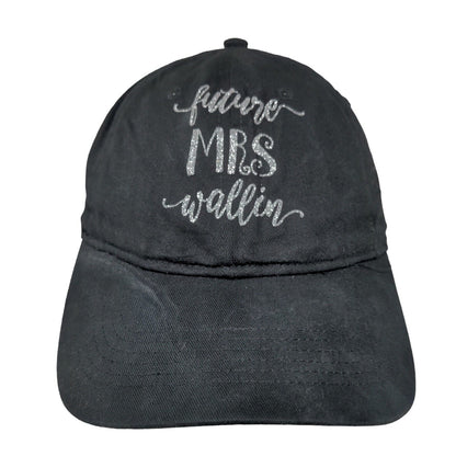 Future Mrs. Wallin Strapback Hat Black One Size Adjustable 6 Panel Big X