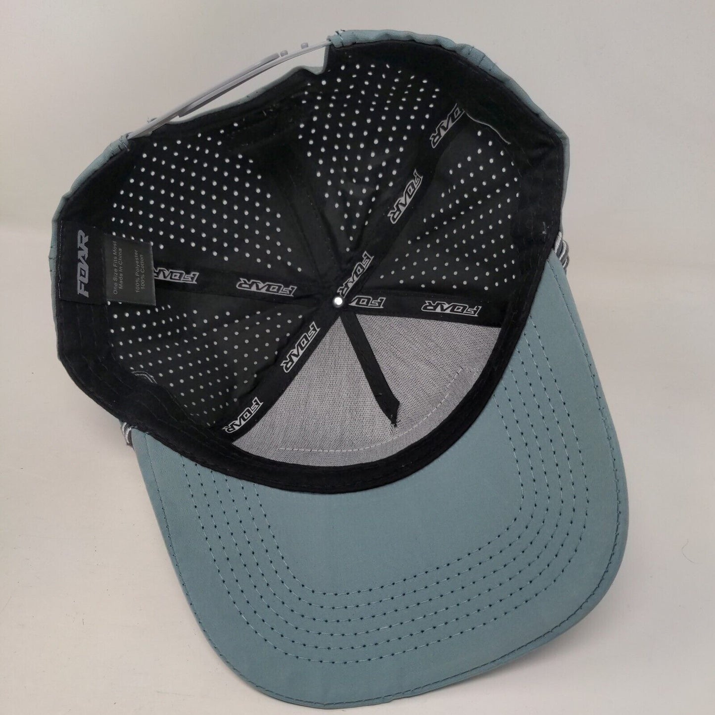 Summer Jam Snapback Hat Blue OSFM Adjustable Breathable 6 Panel Rope Foar