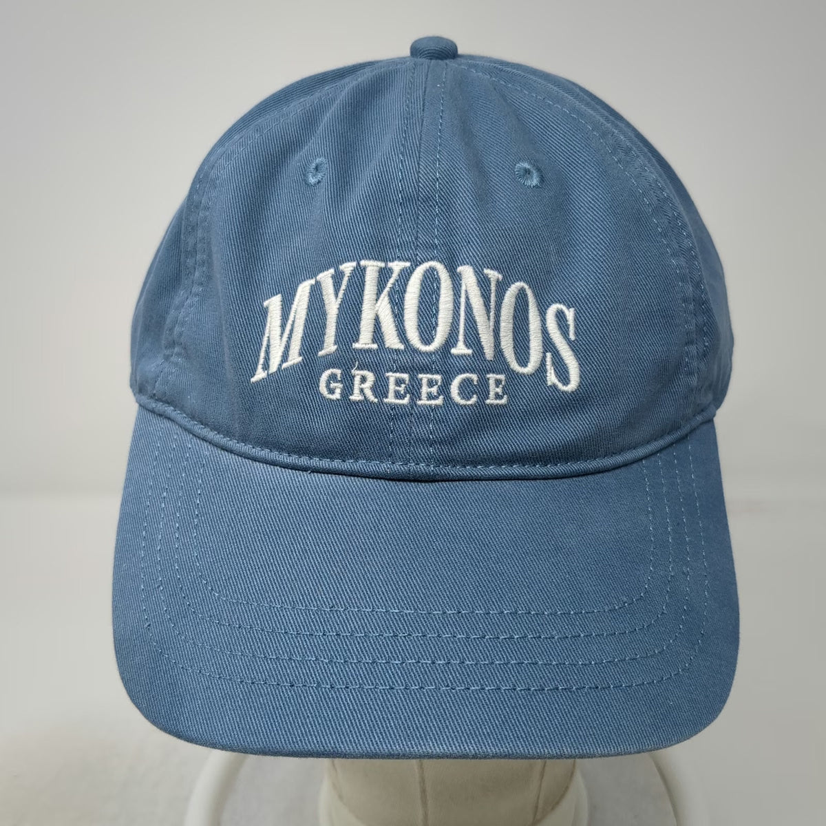 Abercrombie & Fitch Baseball Cap Blue One Size Mykonos Greece Hat Slideback