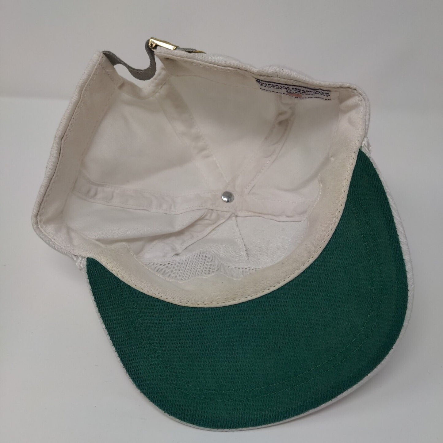 Farm Bureau Ins. Slideback Rope Hat White OSFA Leather Strap Imperial