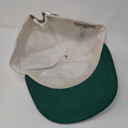 Farm Bureau Ins. Slideback Rope Hat White OSFA Leather Strap Imperial